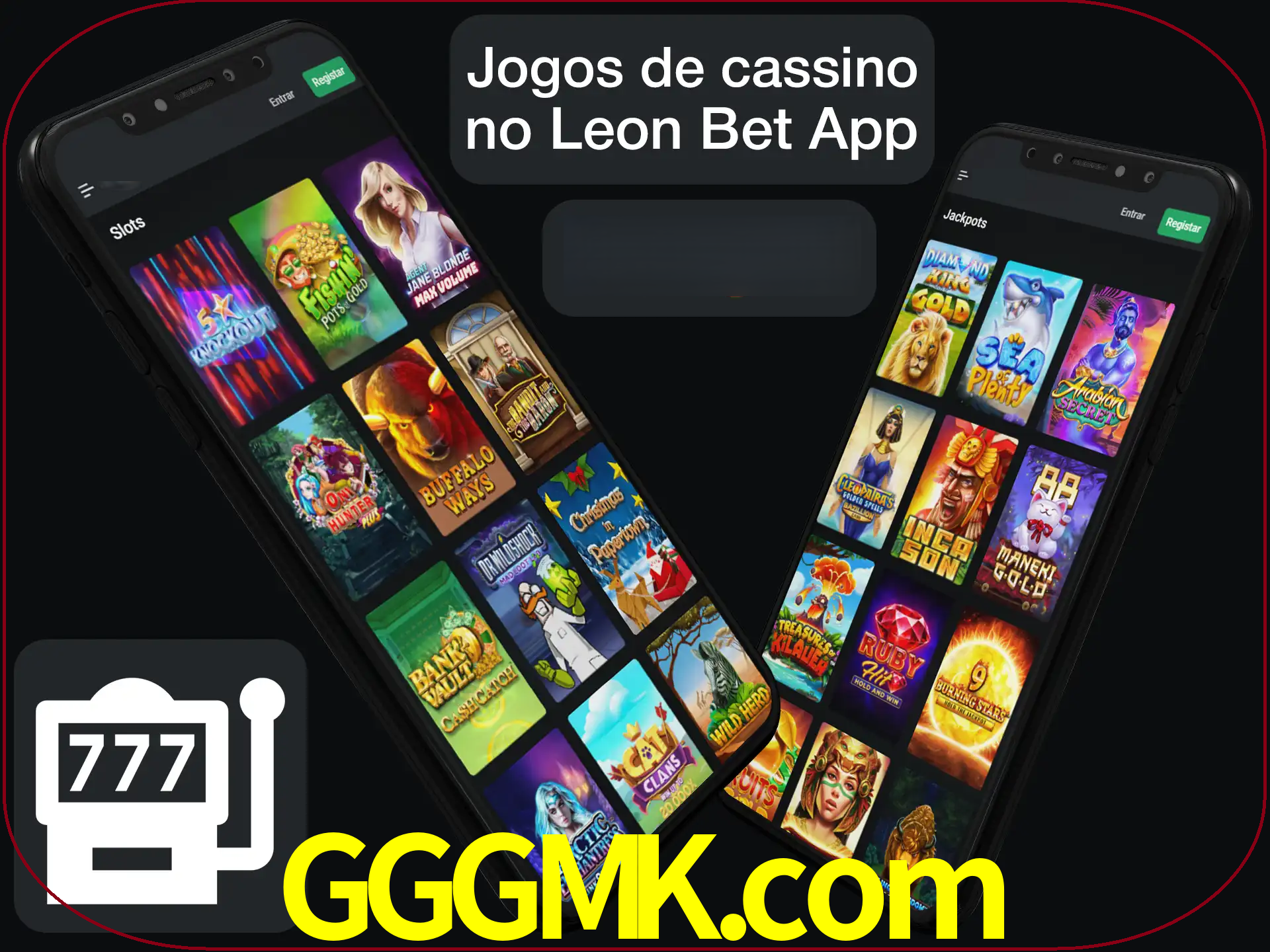 Escolha quais jogos de cassino jogar no app.
