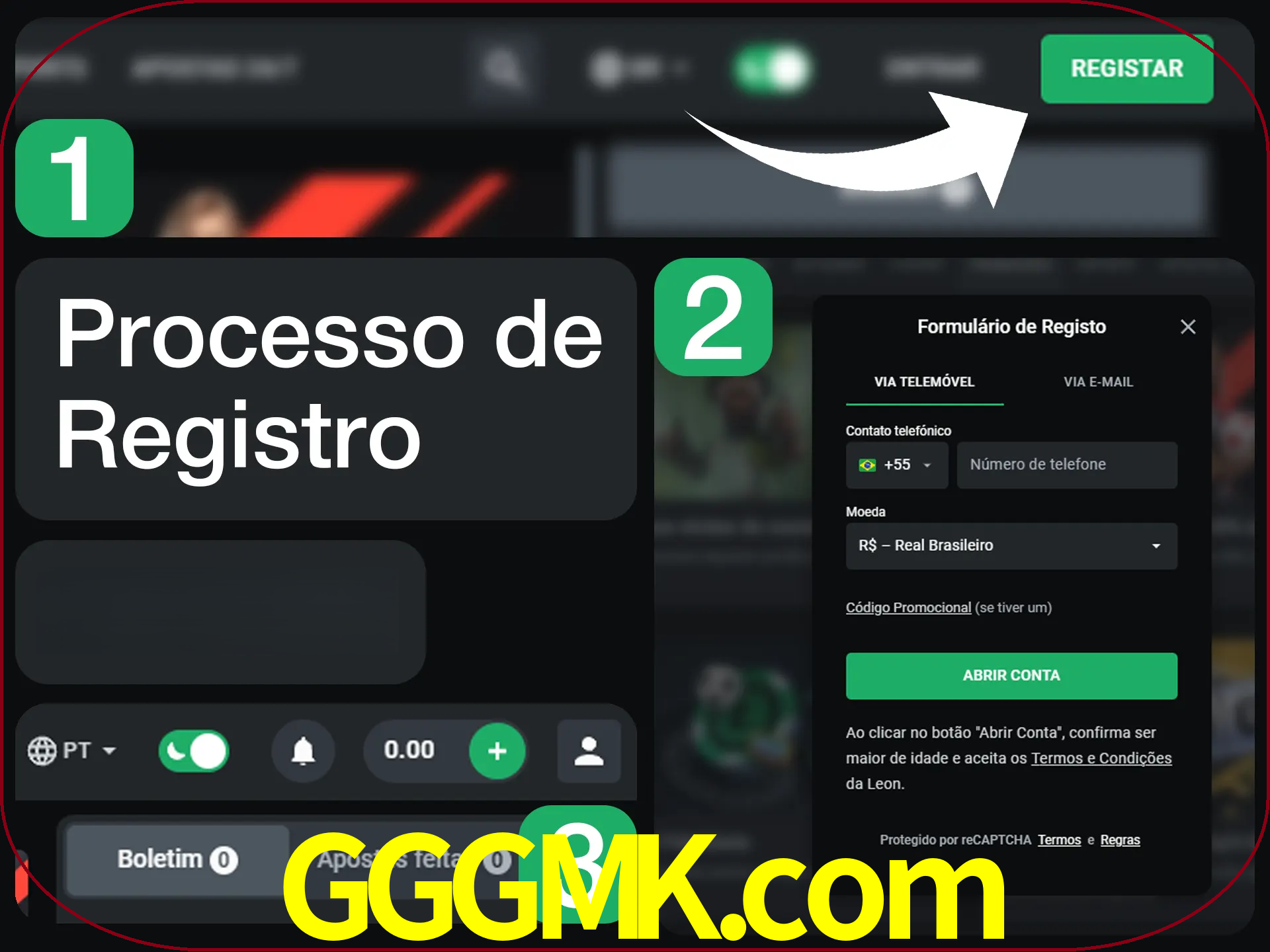 O processo de registro na LeonBet é simples.
